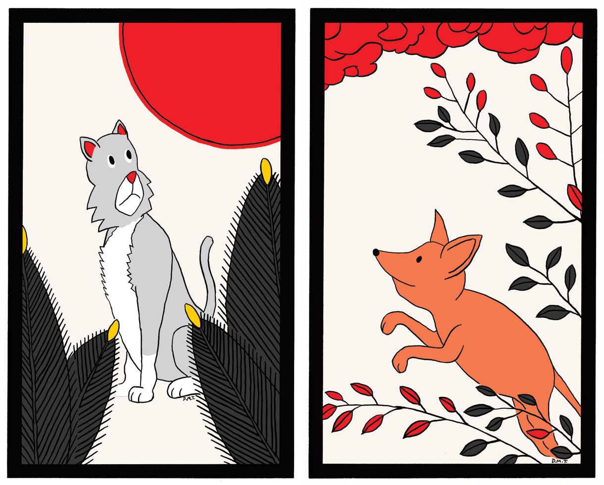 Hanafuda cards, based on my pets