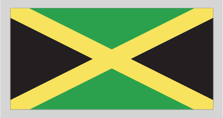 1:2 aspect ratio flag of Jamaica