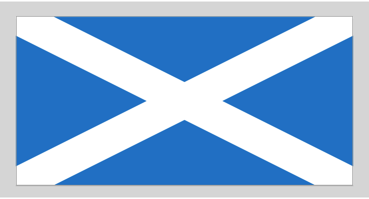 1:2 aspect ratio flag of Scotland