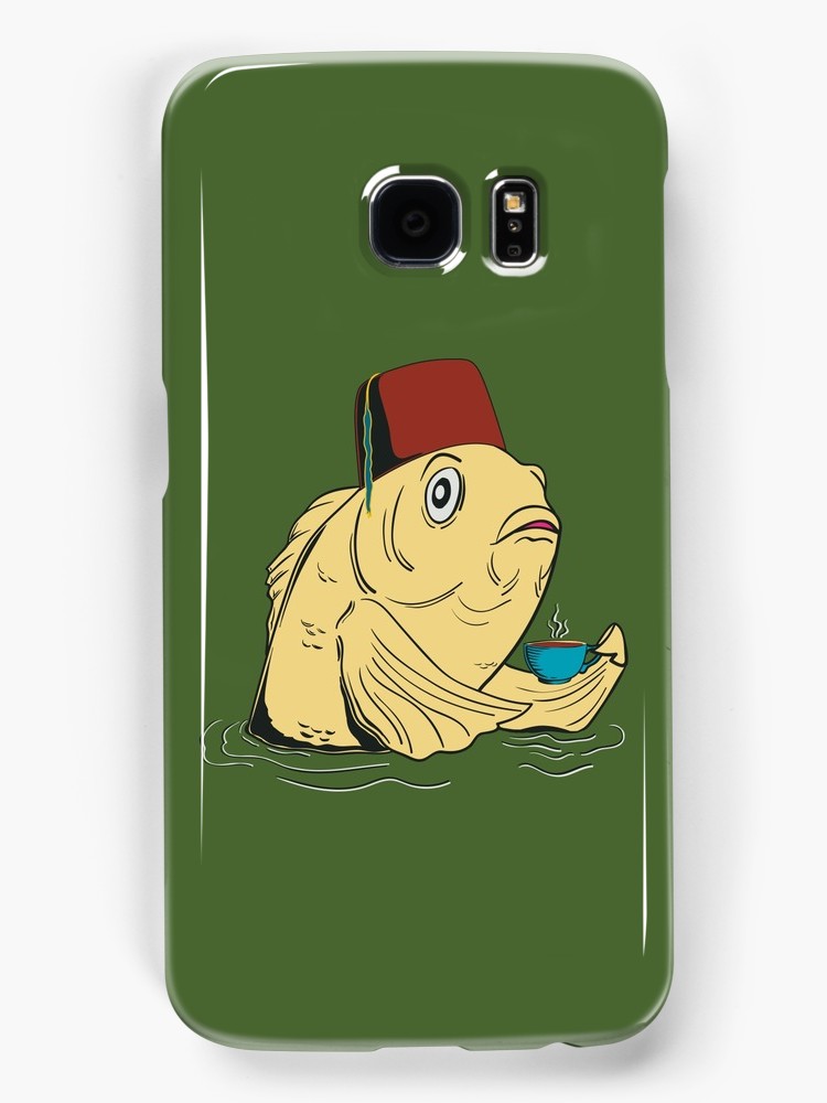 Redbubble phone case featuring the fez fish