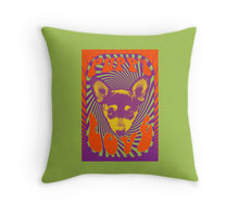 Puppy Love design decorating a Redbubble throw pillow