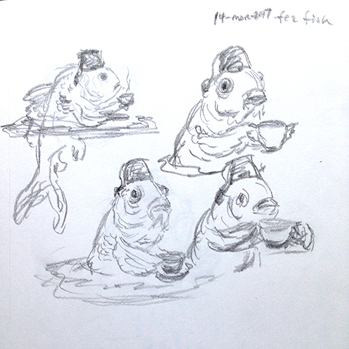 Sketches of the fez fish, part 1 of 2