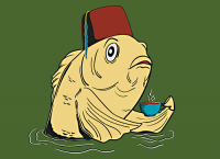 Redbubble version of the fez fish