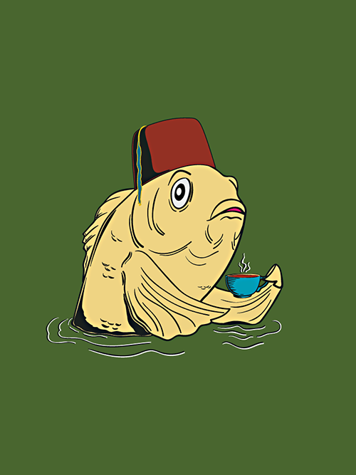 Redbubble version of the fez fish