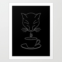 Society6 coffee lover art print