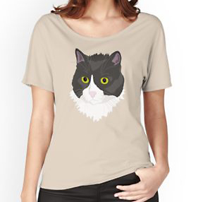 Redbubble Casual Cat women's shirt