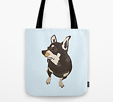 Society6 hopeful dog tote bag