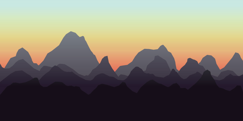 Mountain Range, sunset