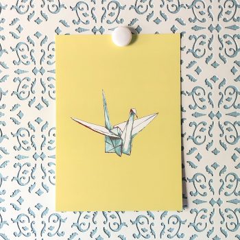 Paper Crane 5x7 art print