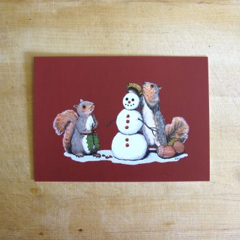 5x7 Holiday Trimmings festive red art print